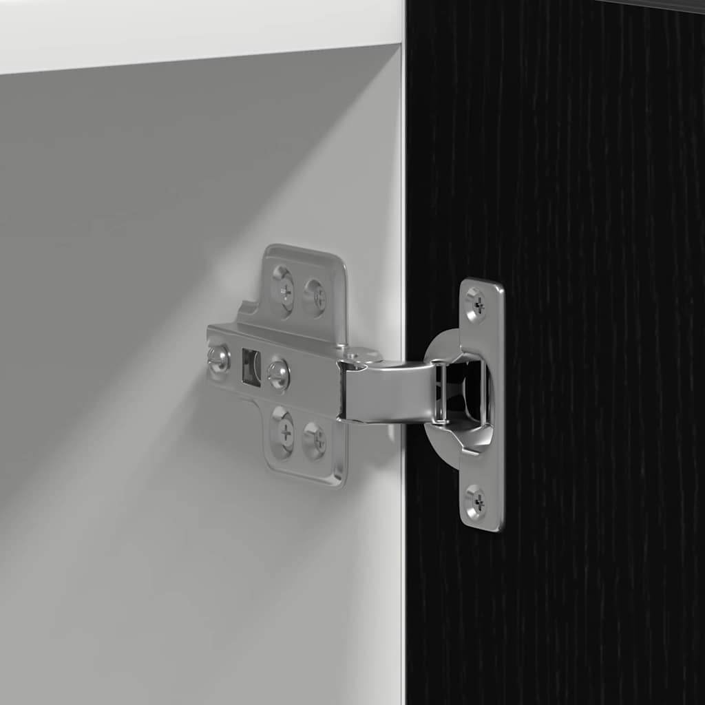 Armadio per microonde Riga Rovere nero 60 x 57 x 207 cm