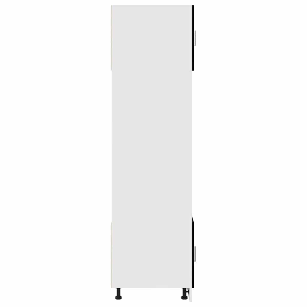 Armadio per microonde Riga Rovere nero 60 x 57 x 207 cm