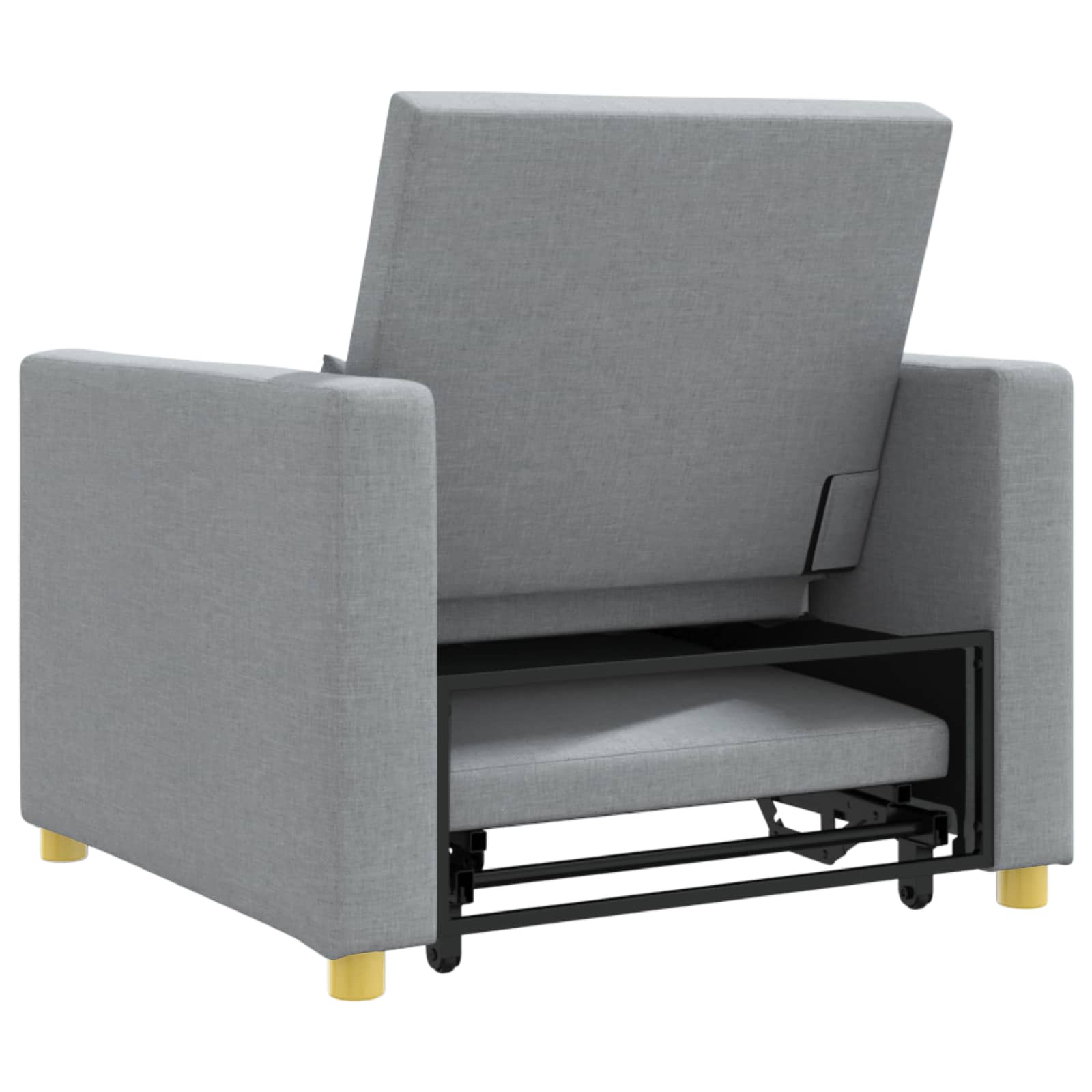 Divano letto estraibile singolo Grigio chiaro 90 x 165 x 87 cm | homemem39