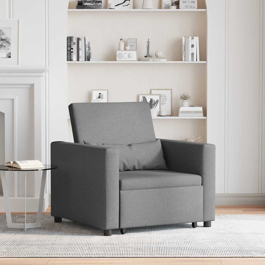 Divano Letto Singolo Grigio scuro 90 x 165 x 87 cm Tessuto