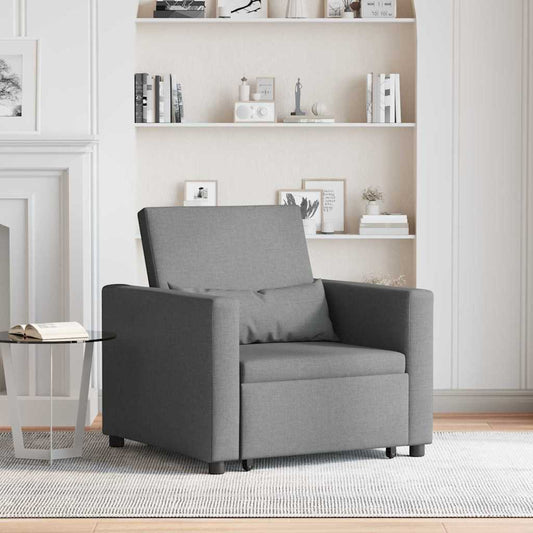 Divano Letto Singolo Grigio scuro 90 x 165 x 87 cm Tessuto