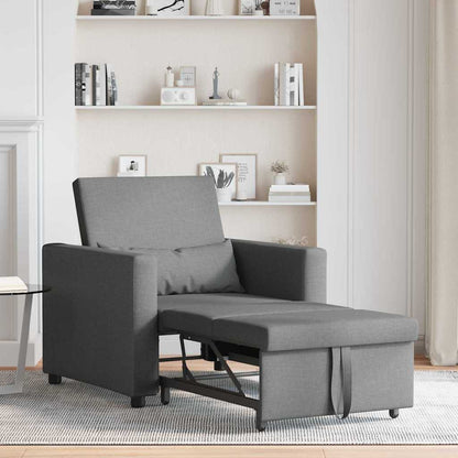 Divano Letto Singolo Grigio scuro 90 x 165 x 87 cm Tessuto