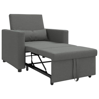 Divano Letto Singolo Grigio scuro 90 x 165 x 87 cm Tessuto