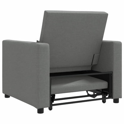Divano Letto Singolo Grigio scuro 90 x 165 x 87 cm Tessuto