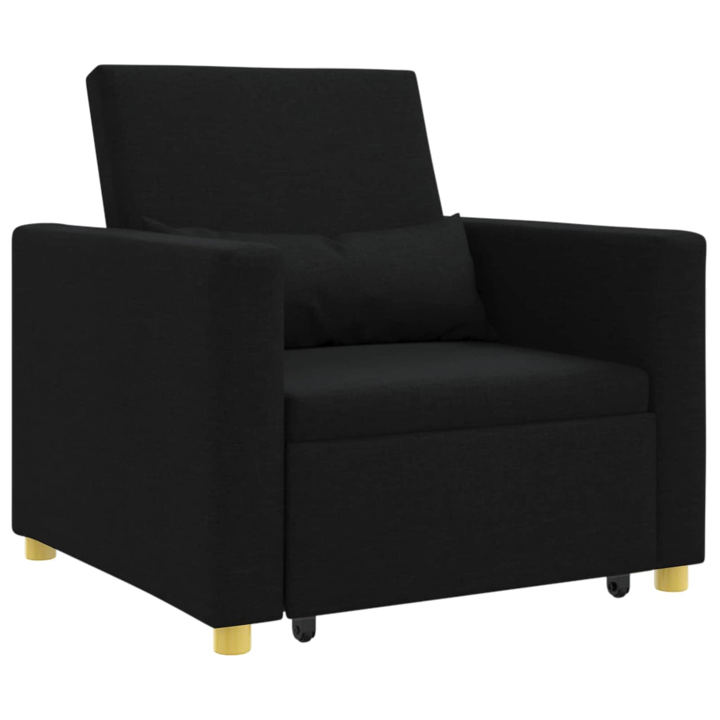 Divano letto estraibile singolo Nero 90 x 165 x 87 cm Tessuto