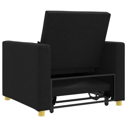 Divano letto estraibile singolo Nero 90 x 165 x 87 cm Tessuto | homemem39