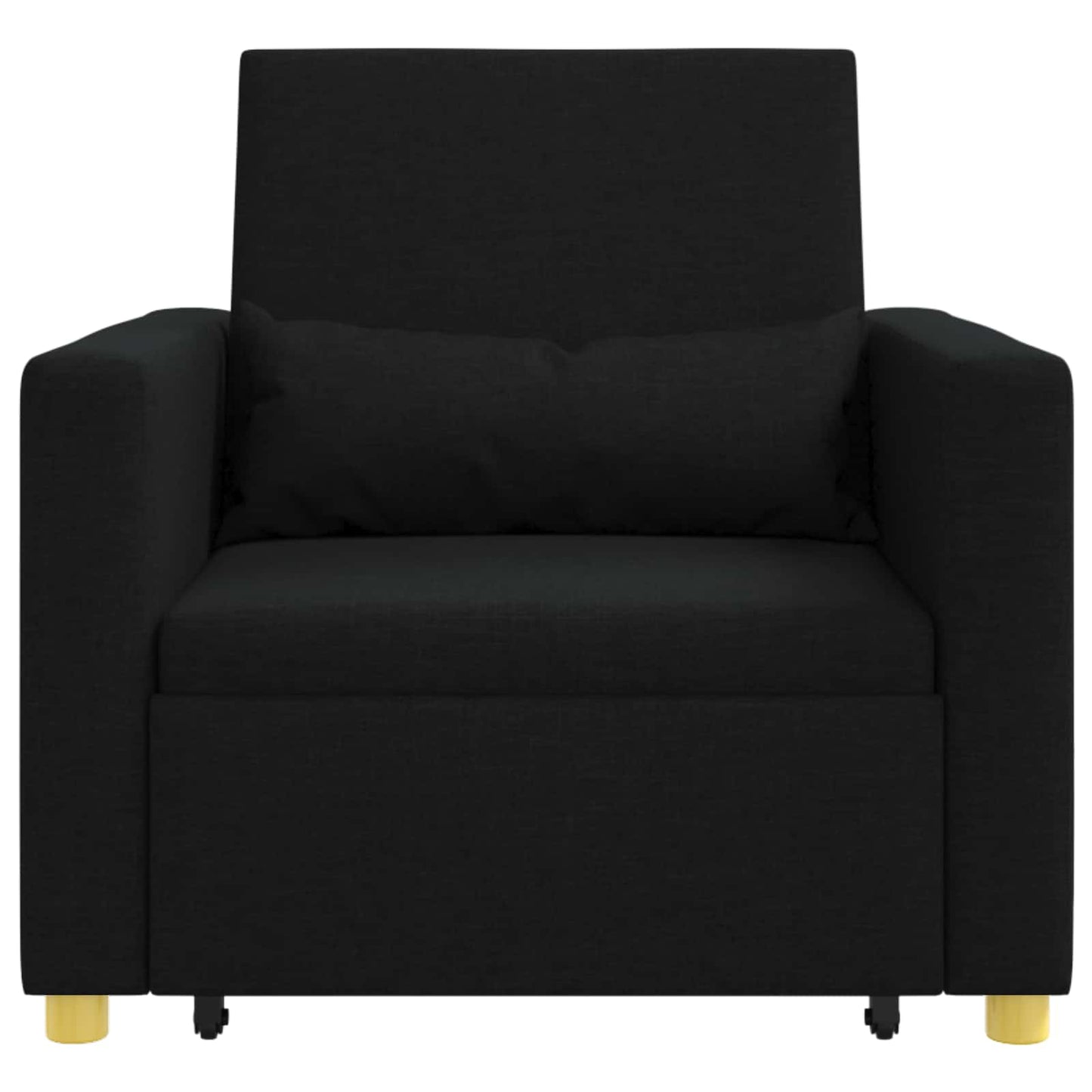 Divano letto estraibile singolo Nero 90 x 165 x 87 cm Tessuto | homemem39
