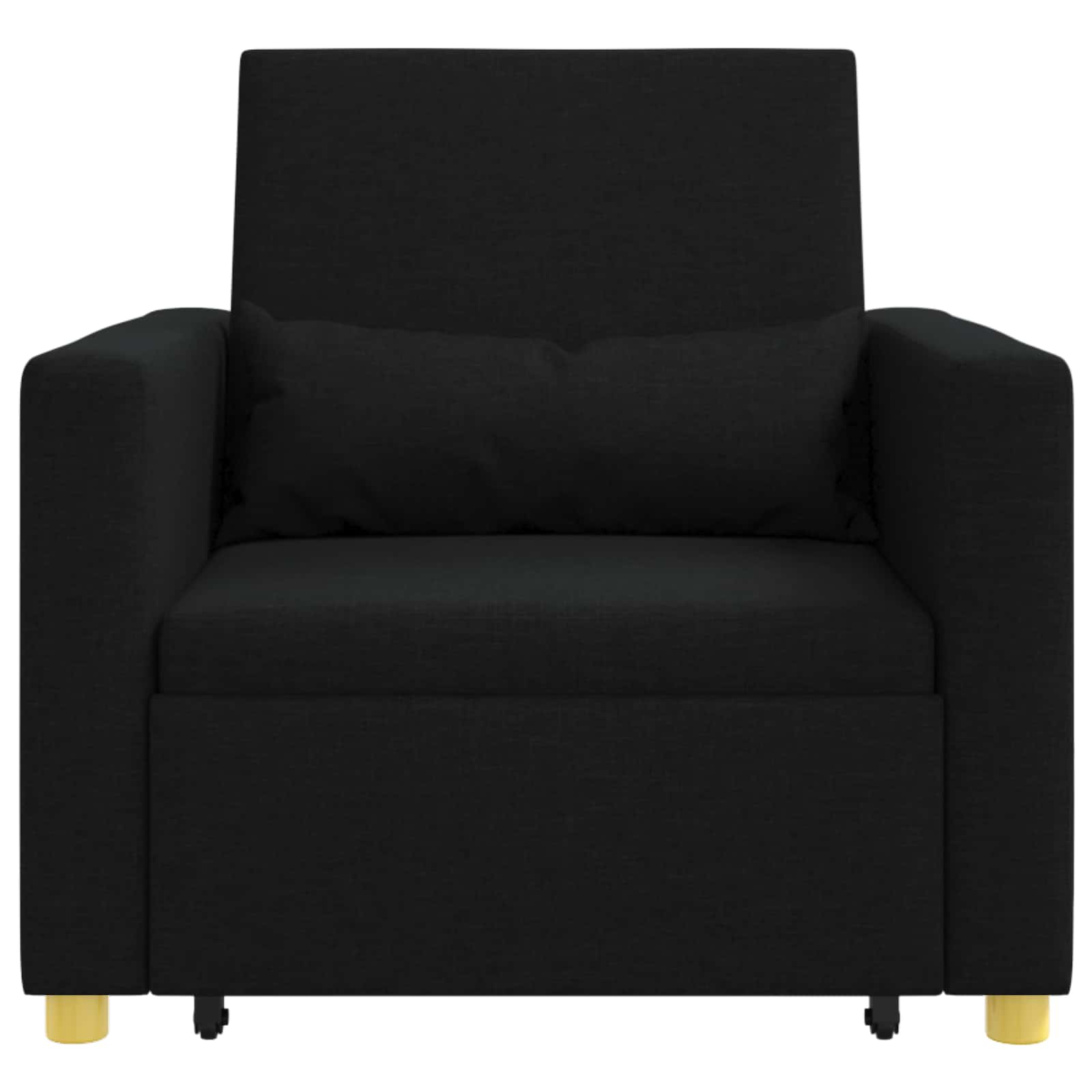 Divano letto estraibile singolo Nero 90 x 165 x 87 cm Tessuto | homemem39