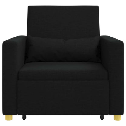 Divano letto estraibile singolo Nero 90 x 165 x 87 cm Tessuto | homemem39