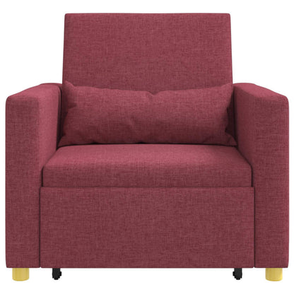 Divano letto estraibile singolo Rosso vino 90 x 165 x 87 cm
