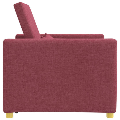 Divano letto estraibile singolo Rosso vino 90 x 165 x 87 cm