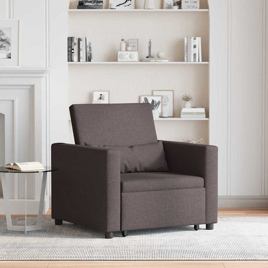 Divano Letto Singolo Marrone scuro 90 x 165 x 87 cm Tessuto