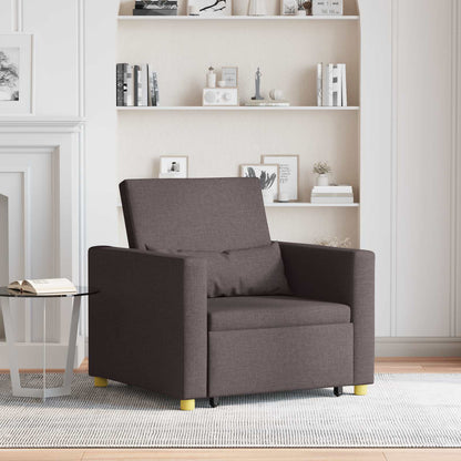 Divano letto estraibile singolo Marrone scuro 90 x 165 x 87 cm