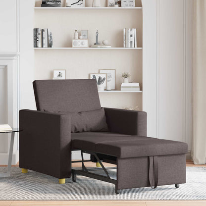 Divano letto estraibile singolo Marrone scuro 90 x 165 x 87 cm | homemem39