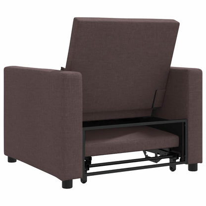 Divano Letto Singolo Marrone scuro 90 x 165 x 87 cm Tessuto