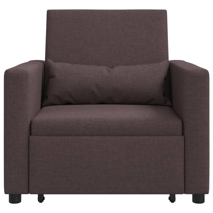 Divano Letto Singolo Marrone scuro 90 x 165 x 87 cm Tessuto