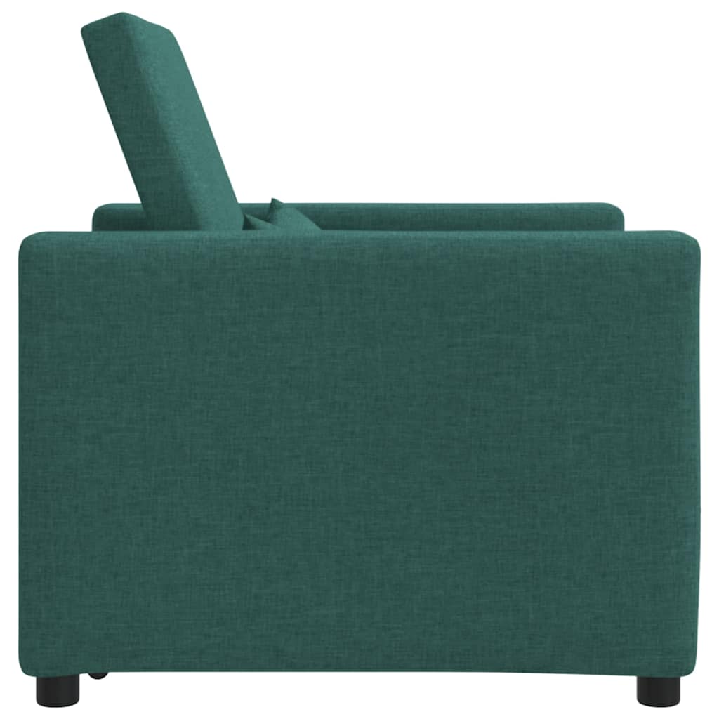 Divano Letto Singolo Verde scuro 90 x 165 x 87 cm Tessuto