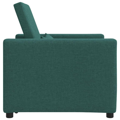 Divano Letto Singolo Verde scuro 90 x 165 x 87 cm Tessuto