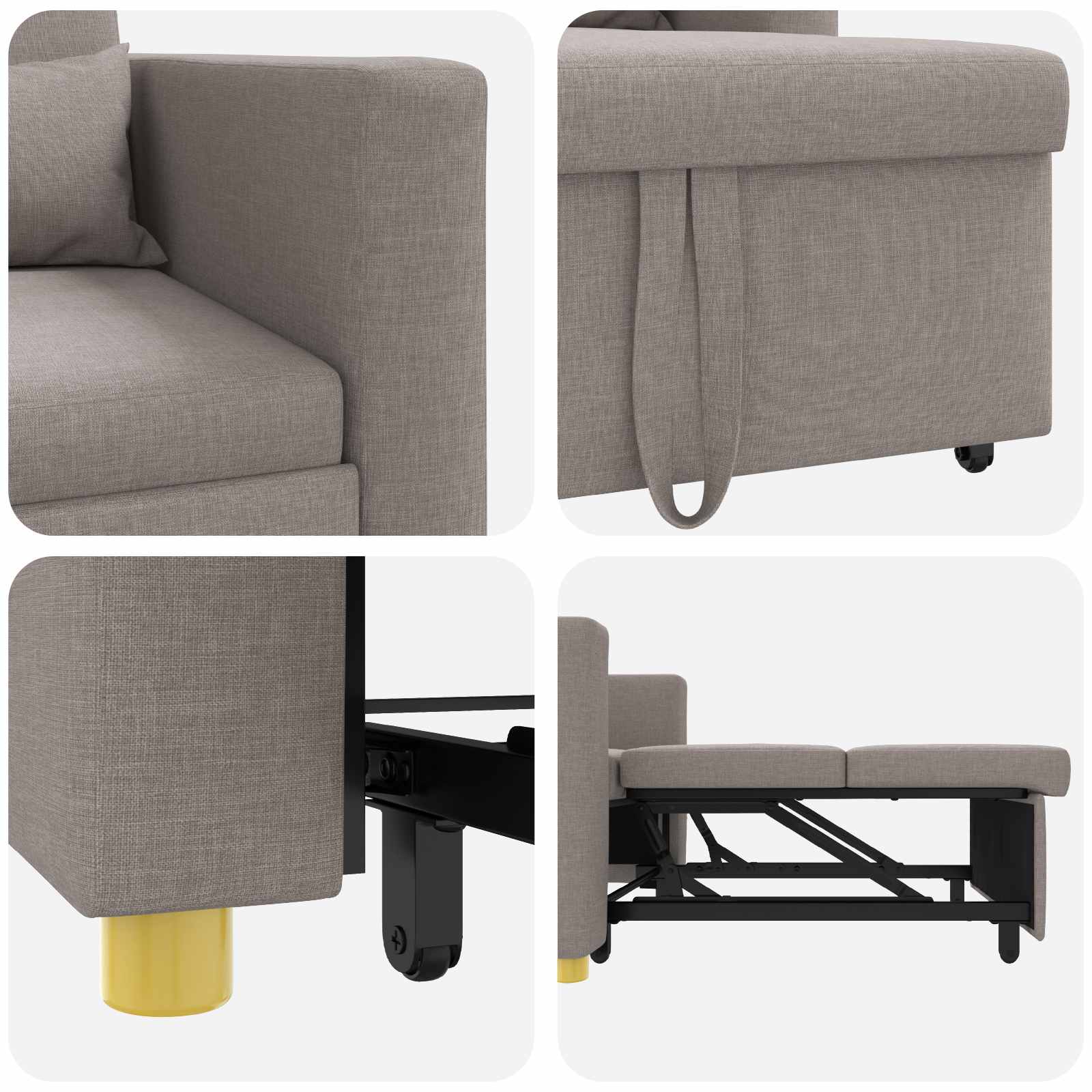 Divano letto estraibile singolo Talpa 90 x 165 x 87 cm Tessuto | homemem39