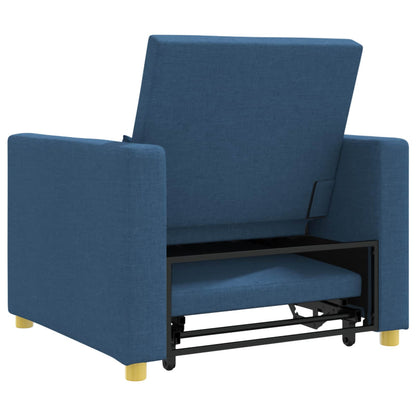 Divano letto estraibile singolo Blu 90 x 165 x 87 cm Tessuto