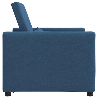 Divano Letto Singolo con ruote Blu 90 x 165 x 87 cm Tessuto