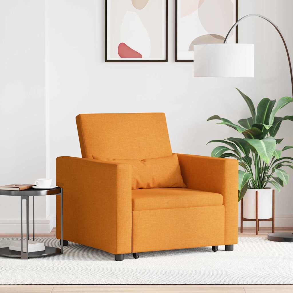 Divano Letto Singolo Giallo scuro 90 x 165 x 87 cm Tessuto