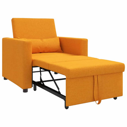 Divano Letto Singolo Giallo scuro 90 x 165 x 87 cm Tessuto