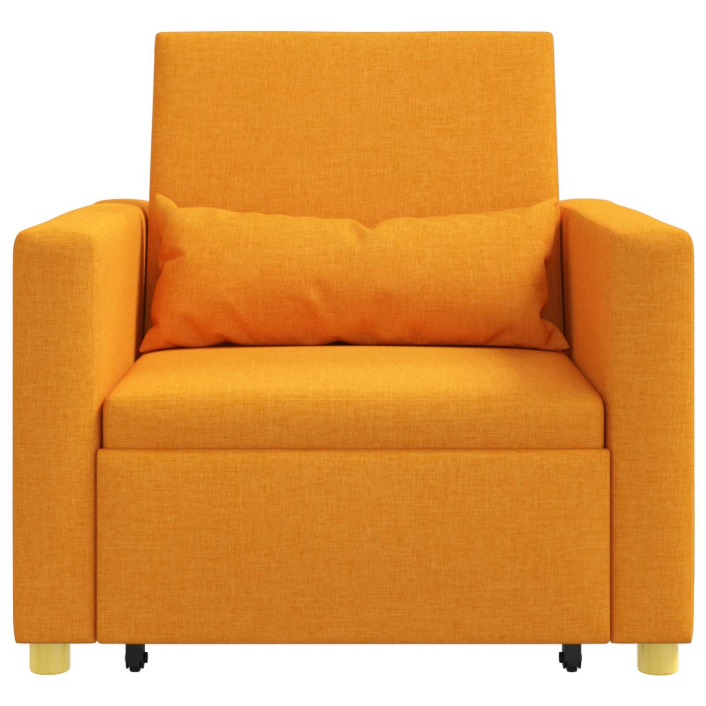 Divano letto estraibile singolo Giallo scuro 90 x 165 x 87 cm | homemem39