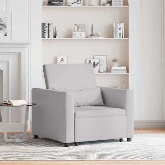 Divano Letto Singolo Grigio nuvola 90 x 165 x 87 cm Tessuto