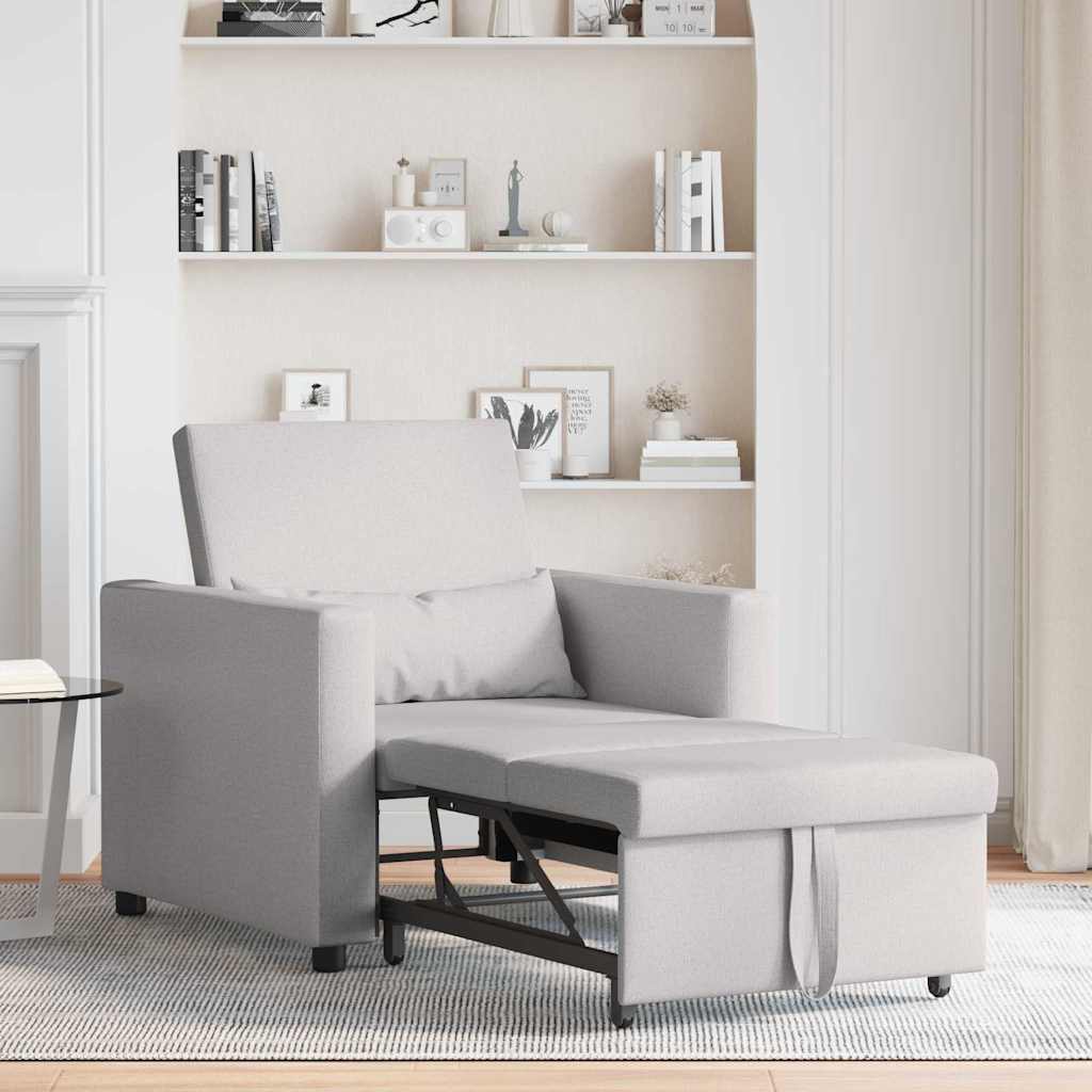 Divano Letto Singolo Grigio nuvola 90 x 165 x 87 cm Tessuto