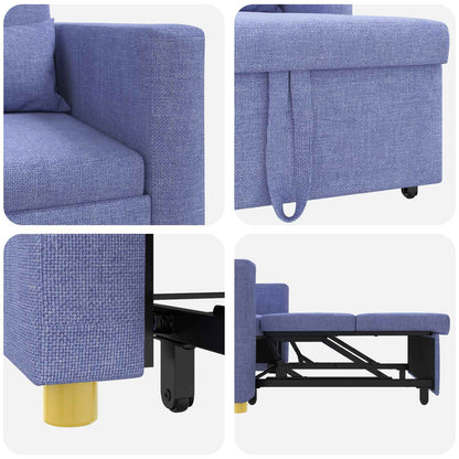 Divano letto estraibile singolo Blu Jeans 90 x 165 x 87 cm | homemem39
