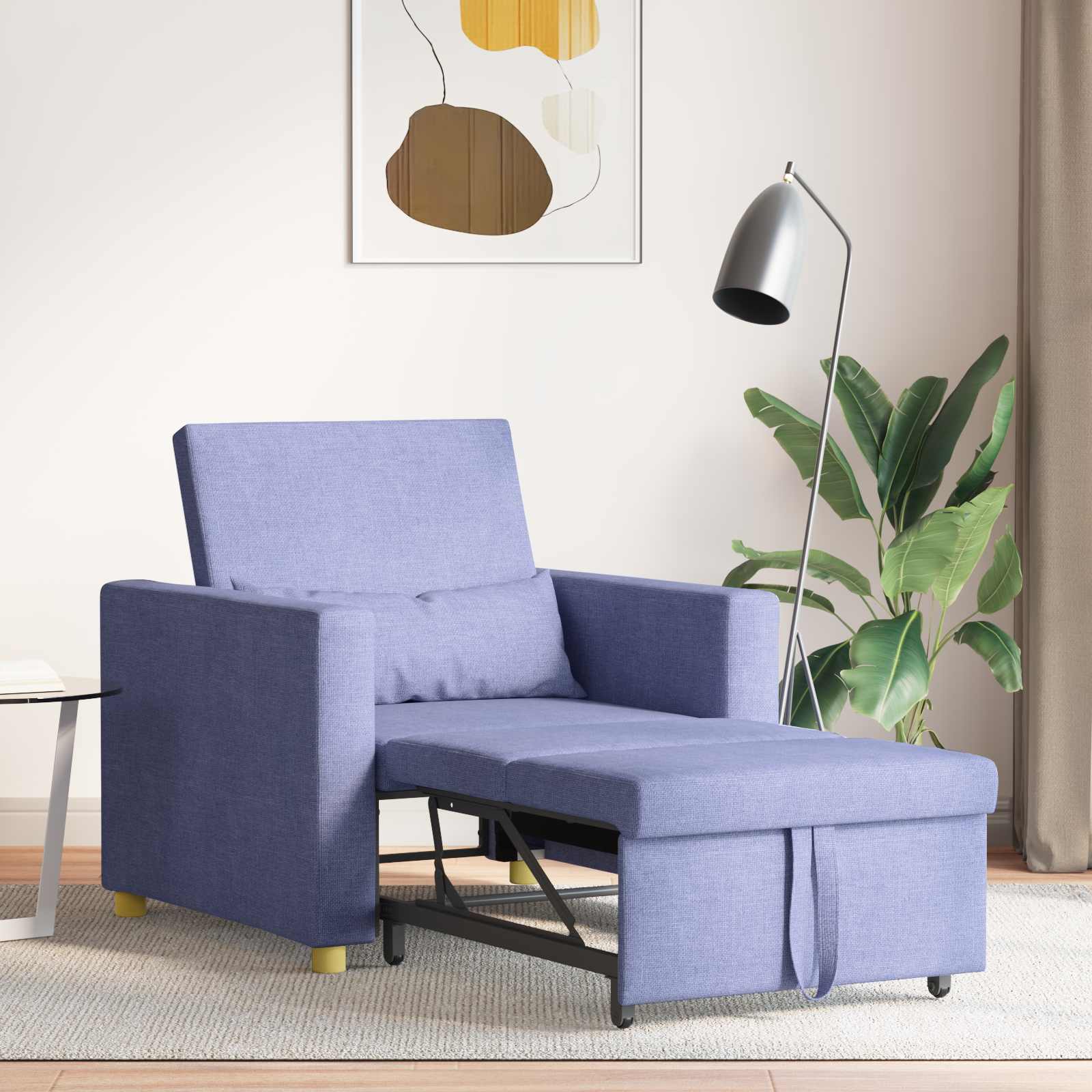 Divano letto estraibile singolo Blu Jeans 90 x 165 x 87 cm | homemem39