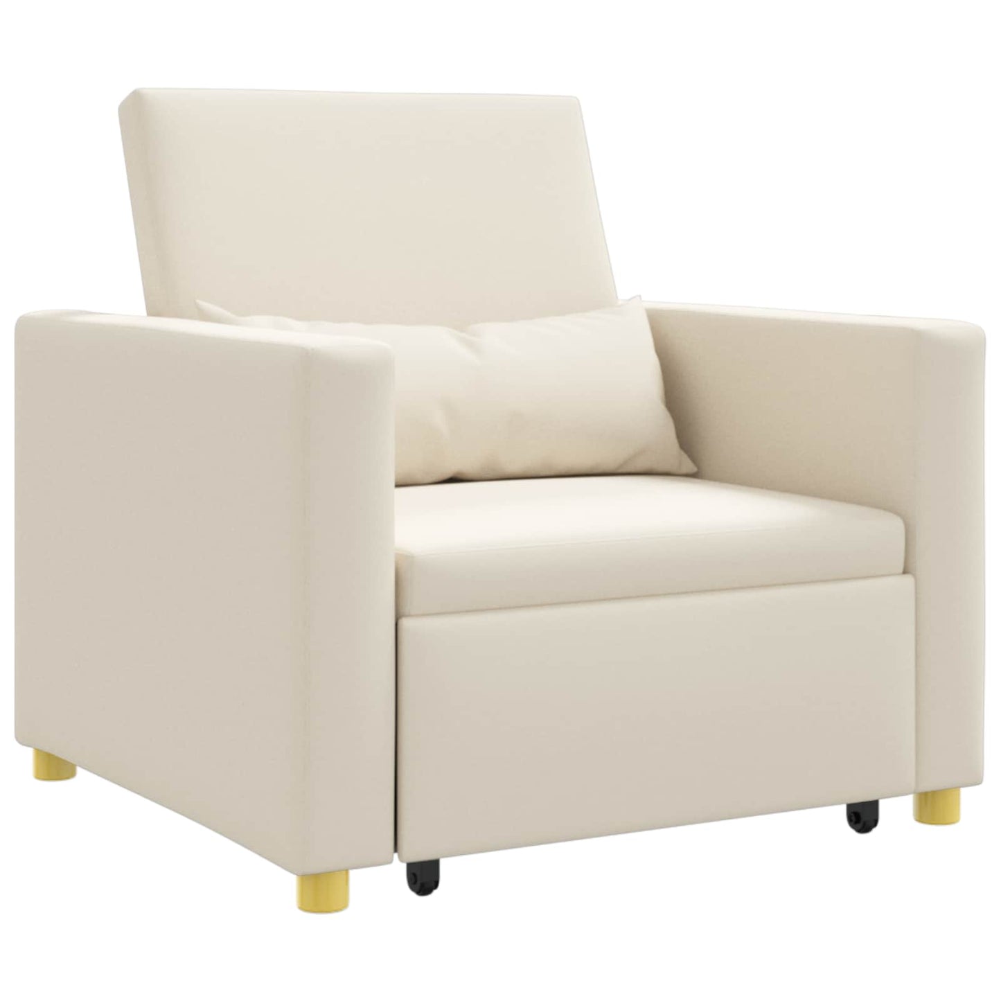 Divano letto estraibile singolo Bianco crema 90 x 165 x 87 cm | homemem39