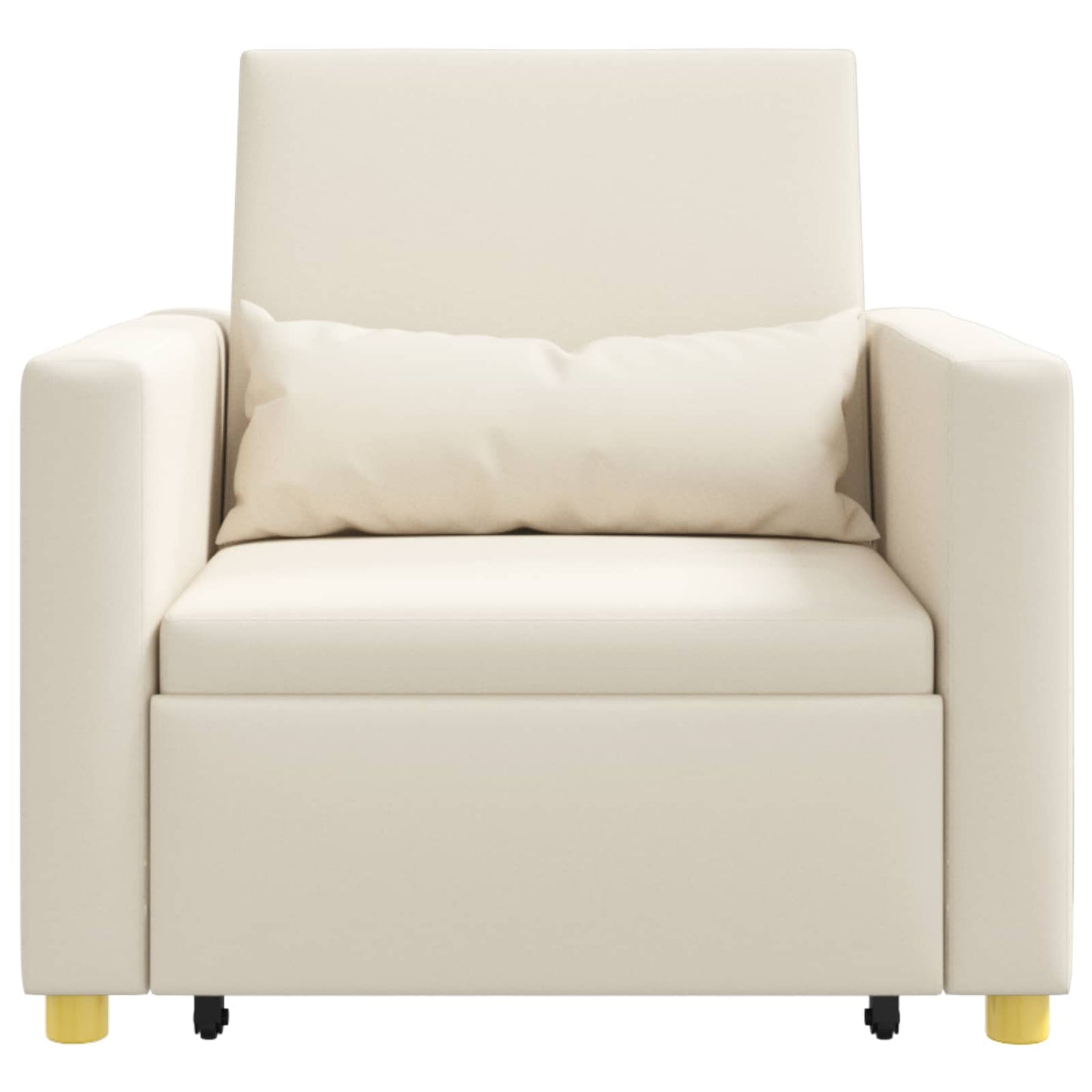 Divano letto estraibile singolo Bianco crema 90 x 165 x 87 cm | homemem39