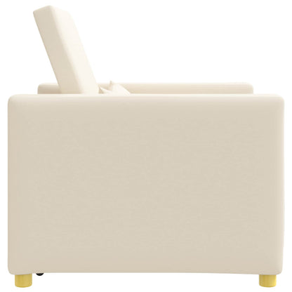 Divano letto estraibile singolo Bianco crema 90 x 165 x 87 cm | homemem39