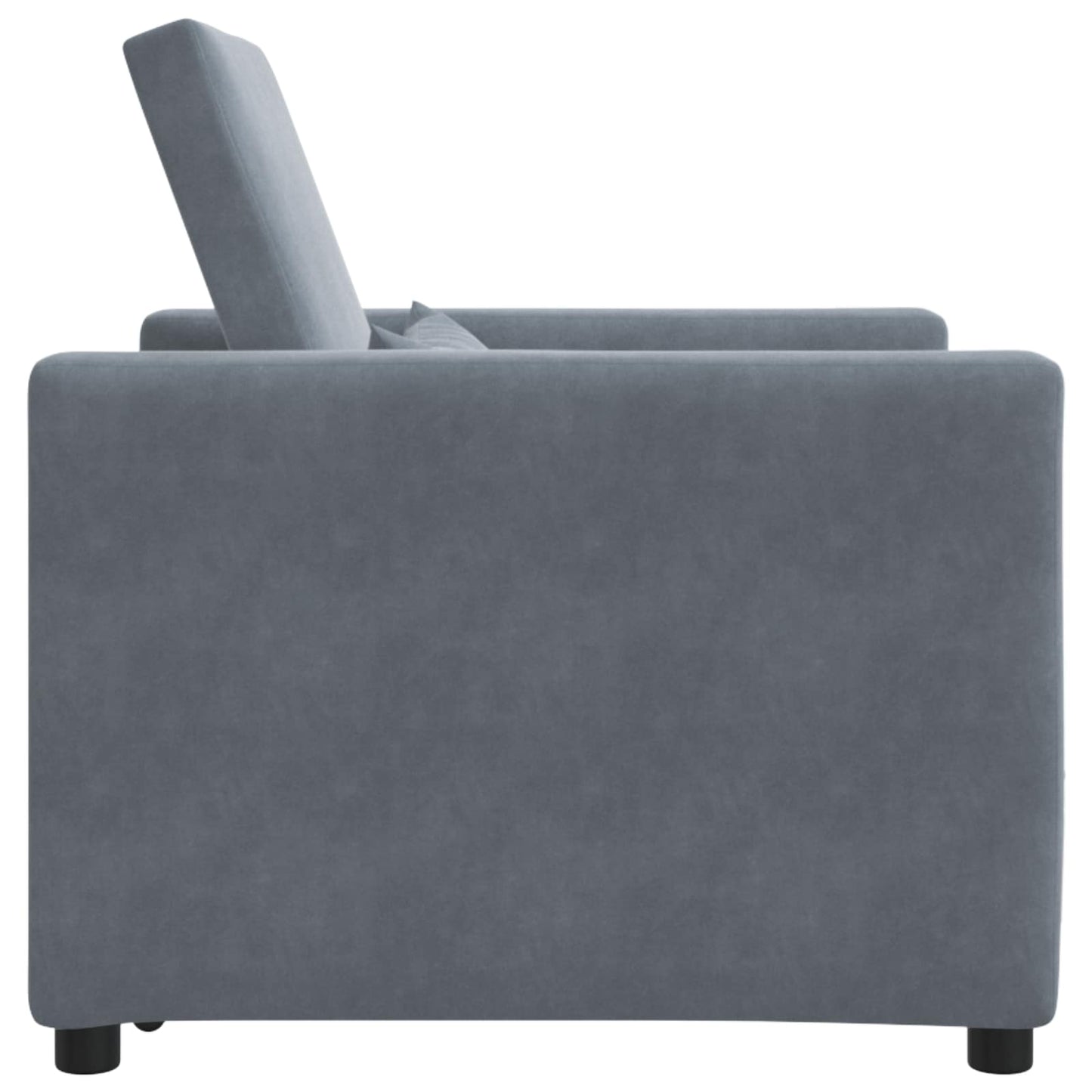 Divano letto estraibile singolo Grigio scuro 90 x 165 x 87 cm