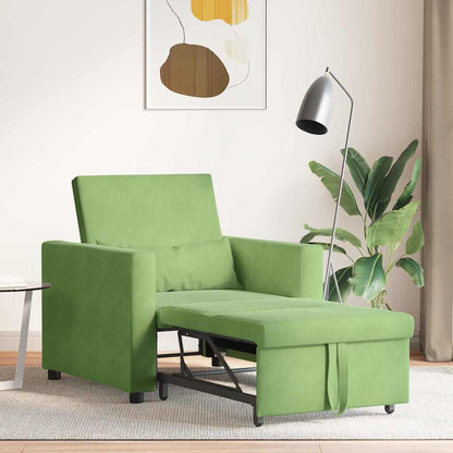 Divano Letto Singolo Verde chiaro 90 x 165 x 87 cm Velluto
