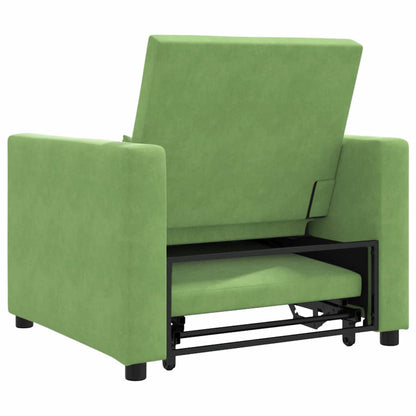 Divano Letto Singolo Verde chiaro 90 x 165 x 87 cm Velluto
