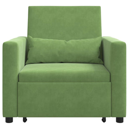 Divano Letto Singolo Verde chiaro 90 x 165 x 87 cm Velluto