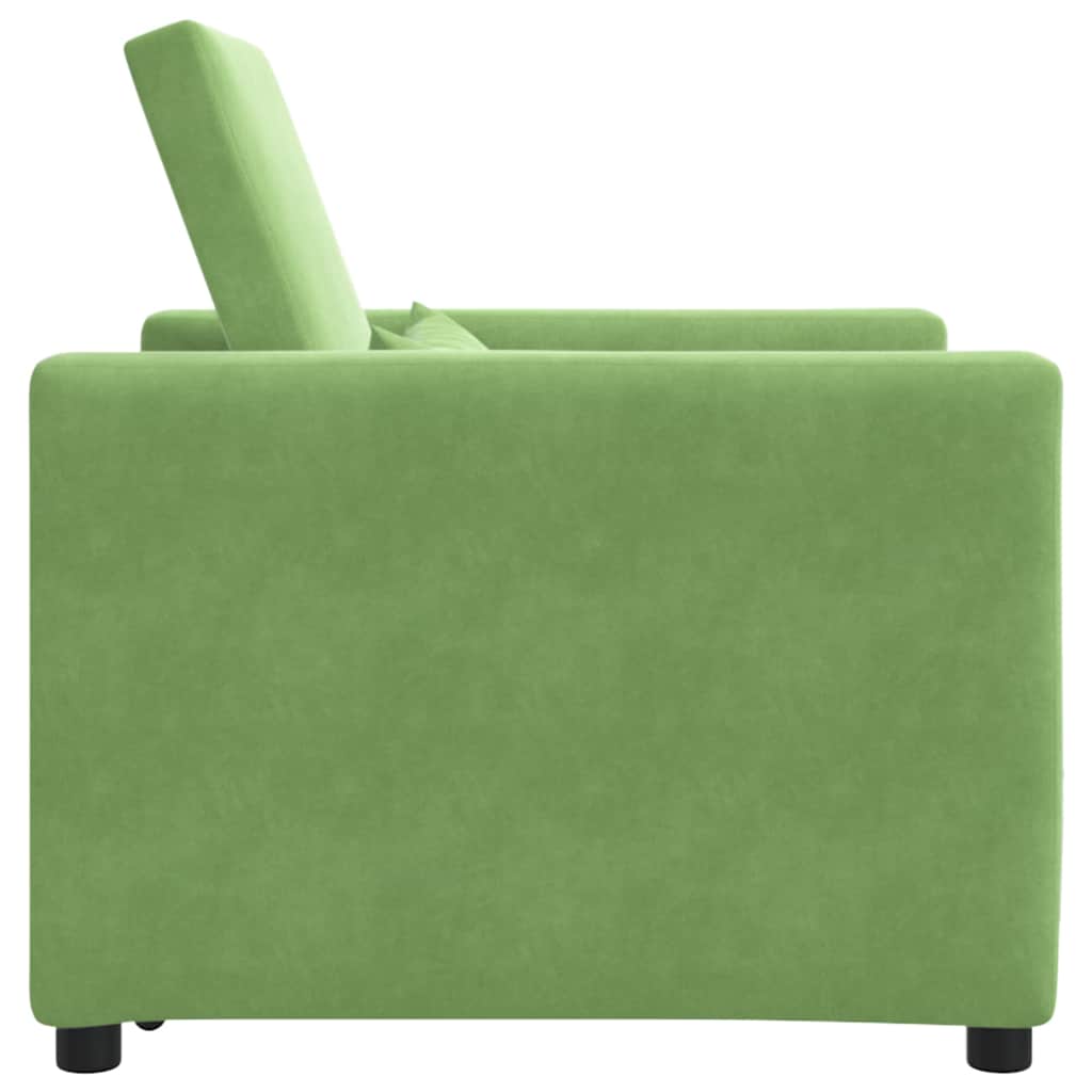 Divano Letto Singolo Verde chiaro 90 x 165 x 87 cm Velluto