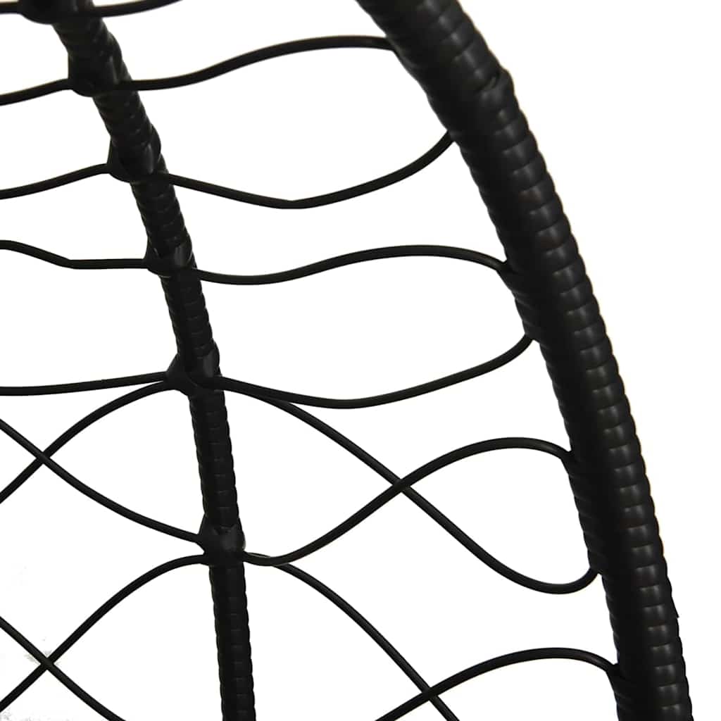 Sedia uovo sospesa Antracite 91,5 x 54,5 x 107 cm polyrattan | homemem39