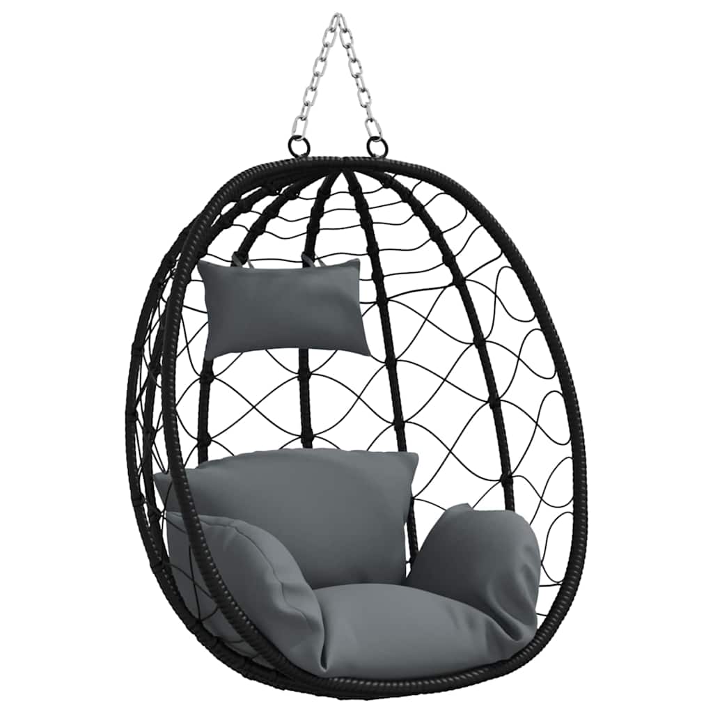 Sedia uovo sospesa Antracite 91,5 x 54,5 x 107 cm polyrattan | homemem39