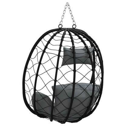Sedia uovo sospesa Antracite 91,5 x 54,5 x 107 cm polyrattan | homemem39