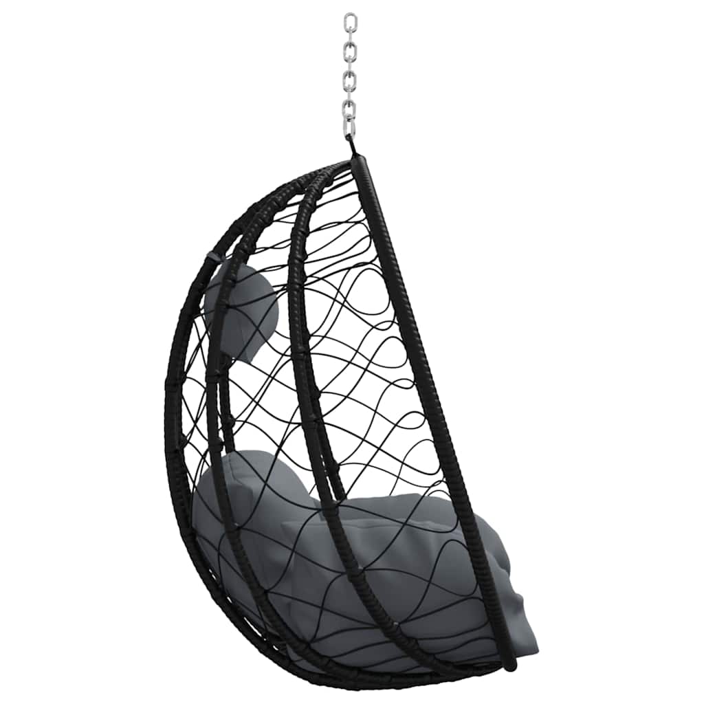 Sedia uovo sospesa Antracite 91,5 x 54,5 x 107 cm polyrattan | homemem39