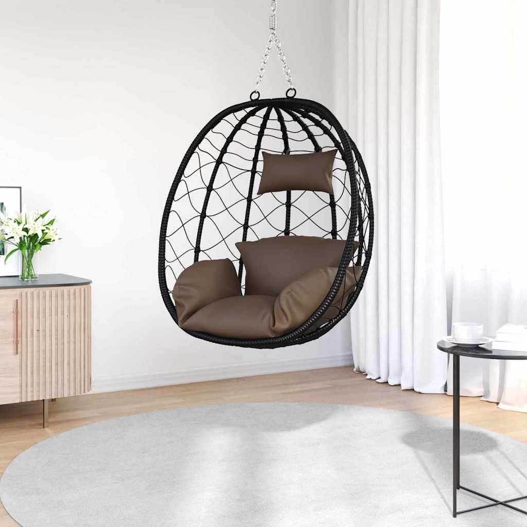 Sedia uovo sospesa Caffè 91,5 x 54,5 x 107 cm polyrattan | homemem39