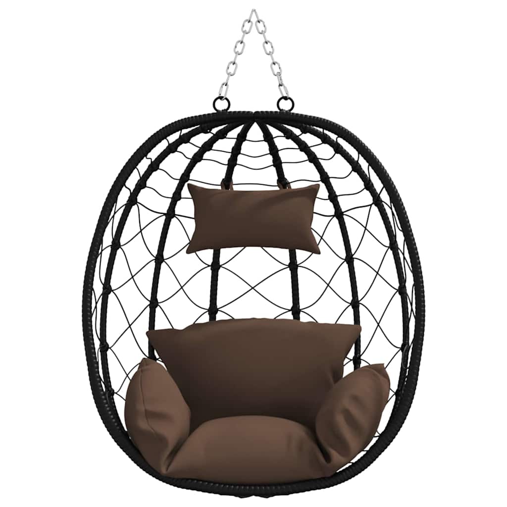 Sedia uovo sospesa Caffè 91,5 x 54,5 x 107 cm polyrattan | homemem39