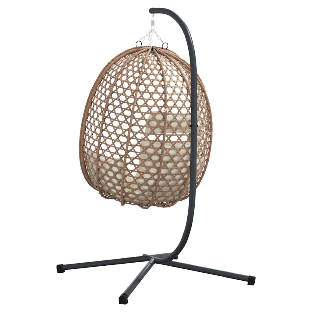 Sedia uovo sospesa Crema Chiara 104 x 100 x 191 cm polyrattan | homemem39