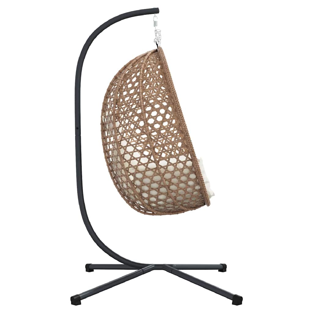 Sedia uovo sospesa Crema Chiara 104 x 100 x 191 cm polyrattan | homemem39