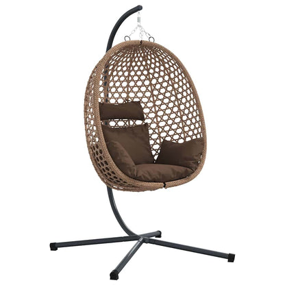 Sedia uovo sospesa Caffè 104 x 100 x 191 cm polyrattan | homemem39