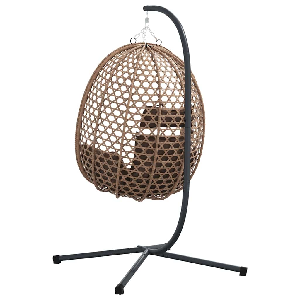 Sedia uovo sospesa Caffè 104 x 100 x 191 cm polyrattan | homemem39